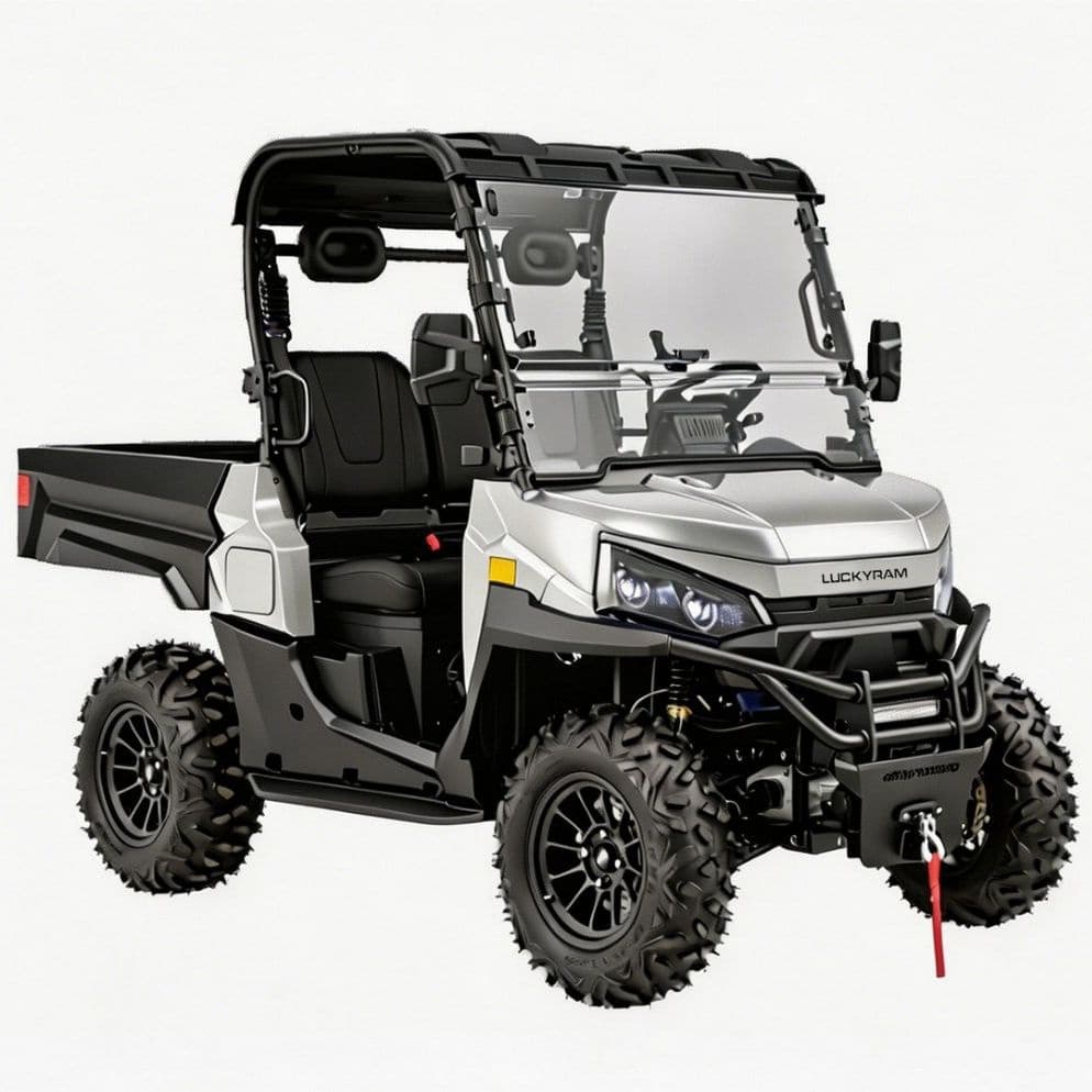 10KW AC Motor 4WD Listrik UTV 1000kg Towing kanggo Hunting Ranch