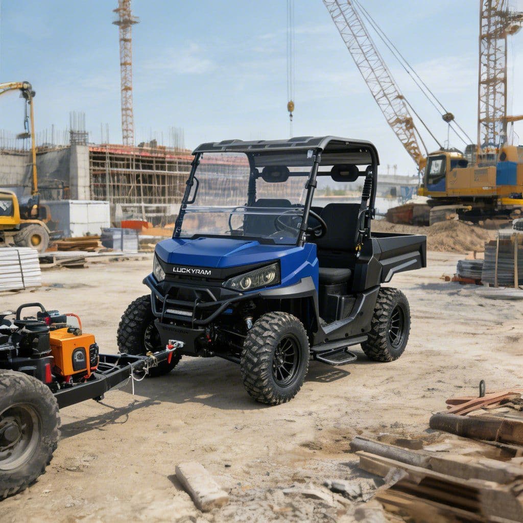 4WD off Road UTV kanggo Hunting 1000kg Towing 20kw Peak Power 73.6V