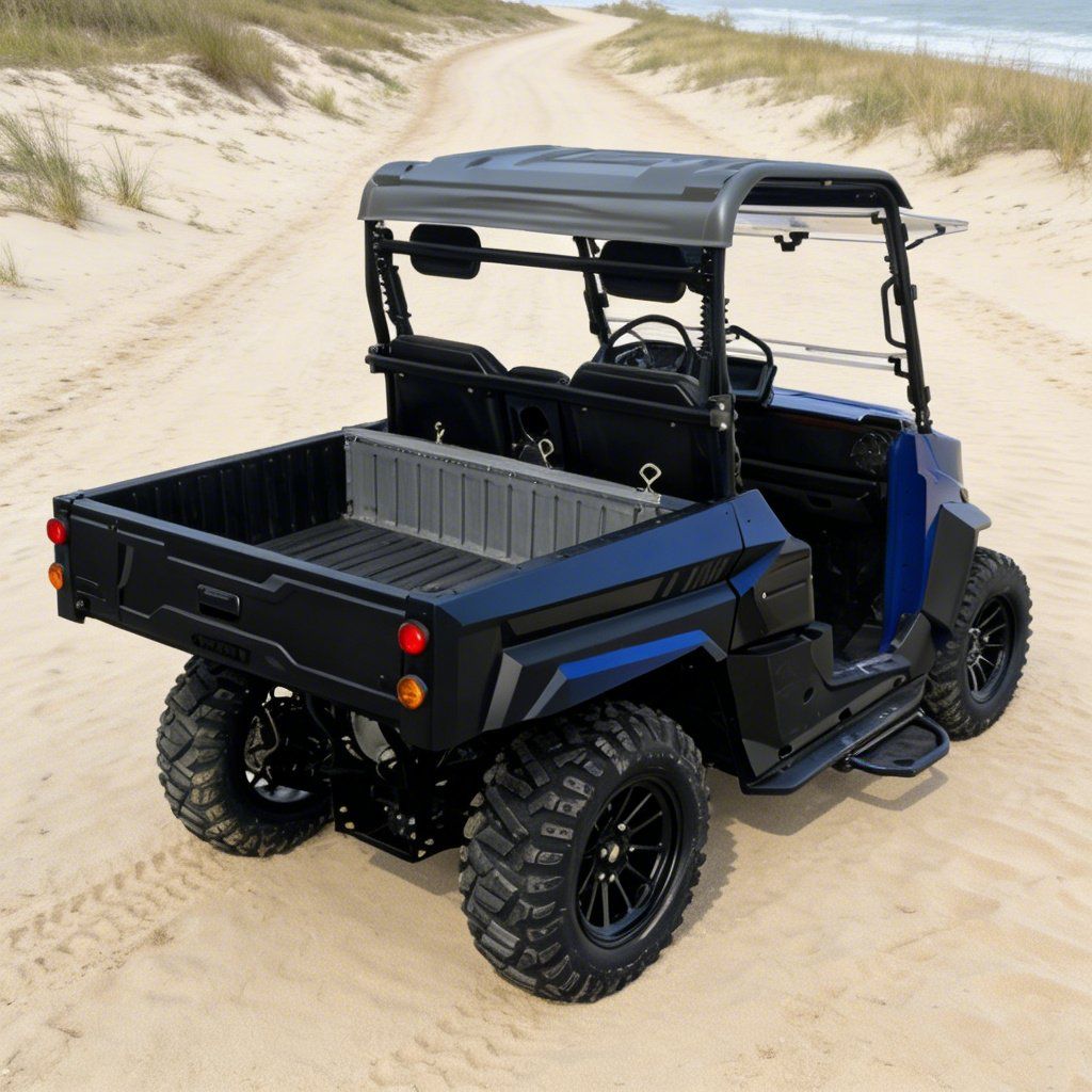 Listrik UTV 4WD kanggo Jobsite Ban 14 Inch 73.6V 20KW Daya Puncak