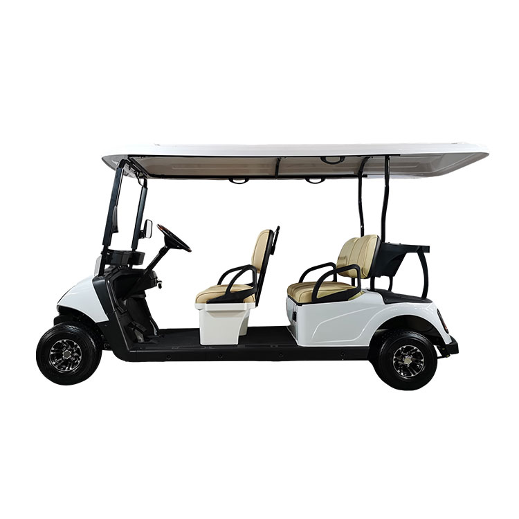 Kréta golf listrik 4 kursi dhuwur, dilengkapi baterei lithium