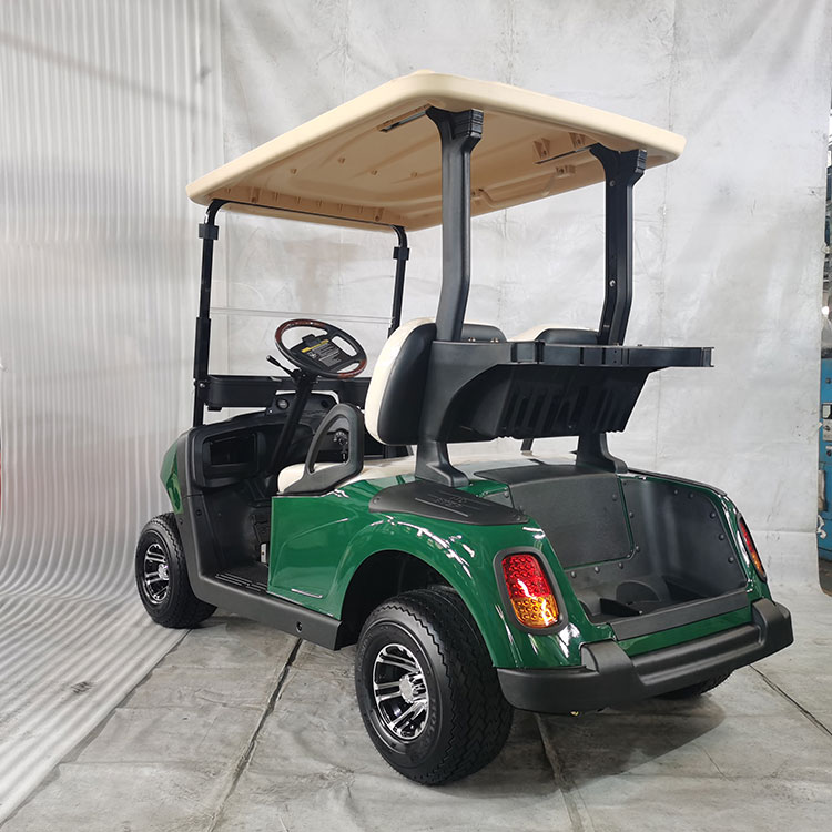 Kréta golf listrik dual-seater dhuwur, dilengkapi baterei lithium